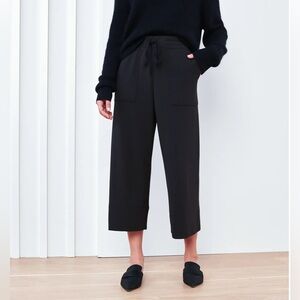 Quince SuperSoft Fleece Cropped Wide Leg Sweatpants